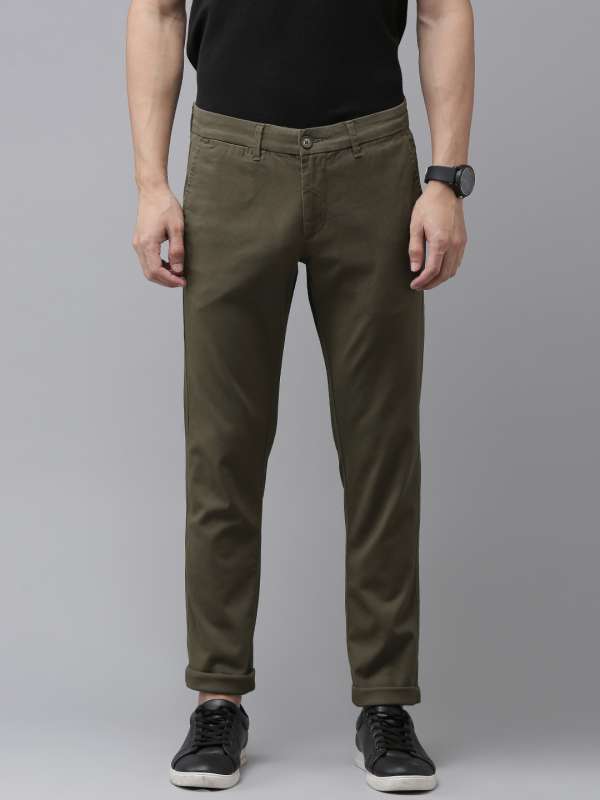 Olive Green US Polo Assn Woven Plain Pajama Pants Casual Wear