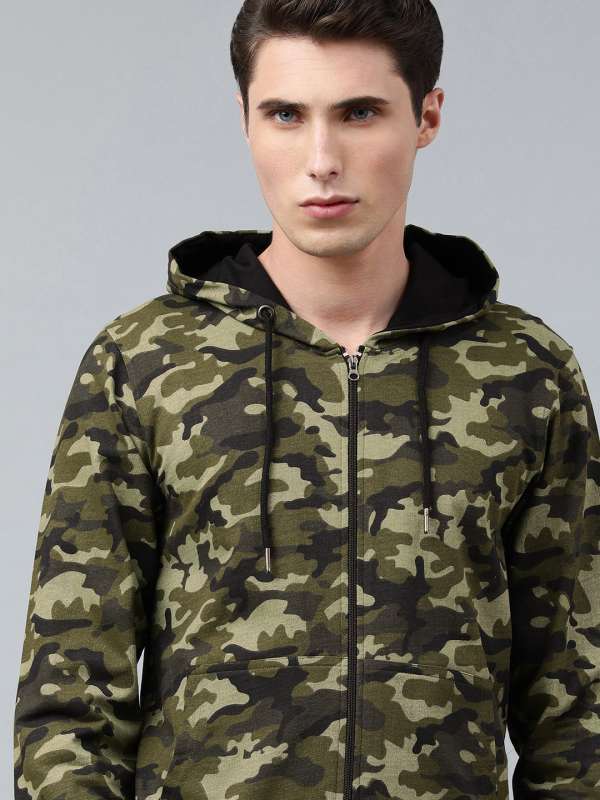 Army print cheap hoodie for mens