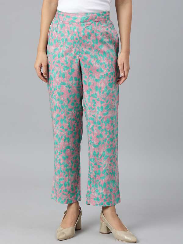 Anklelength trousers  Light pinkFloral  Ladies  HM IN