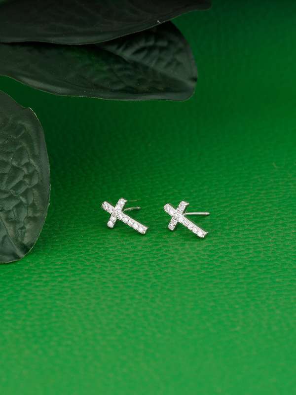 Discover 79+ cross earrings diamond latest - 3tdesign.edu.vn