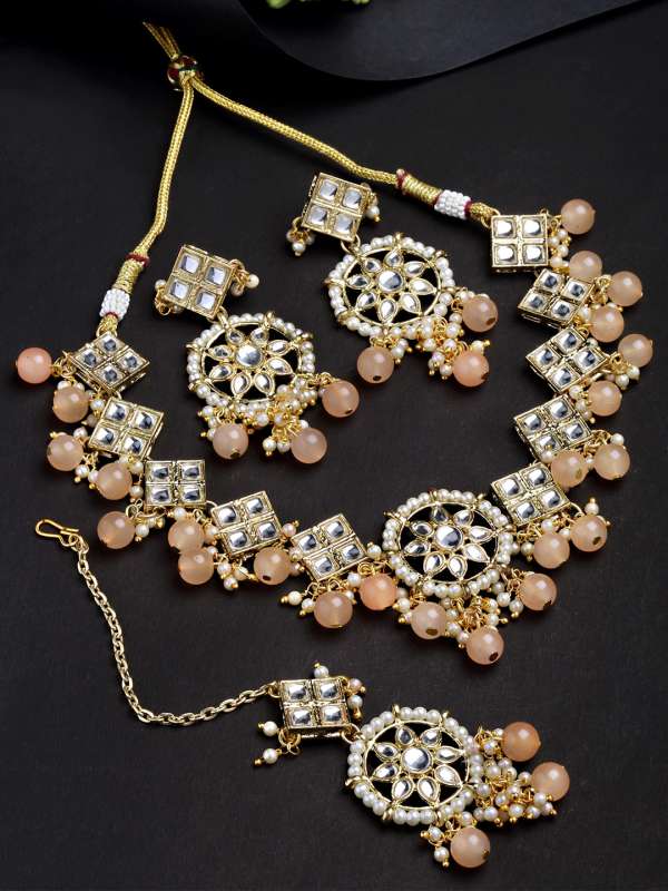 Peach color necklace new arrivals set