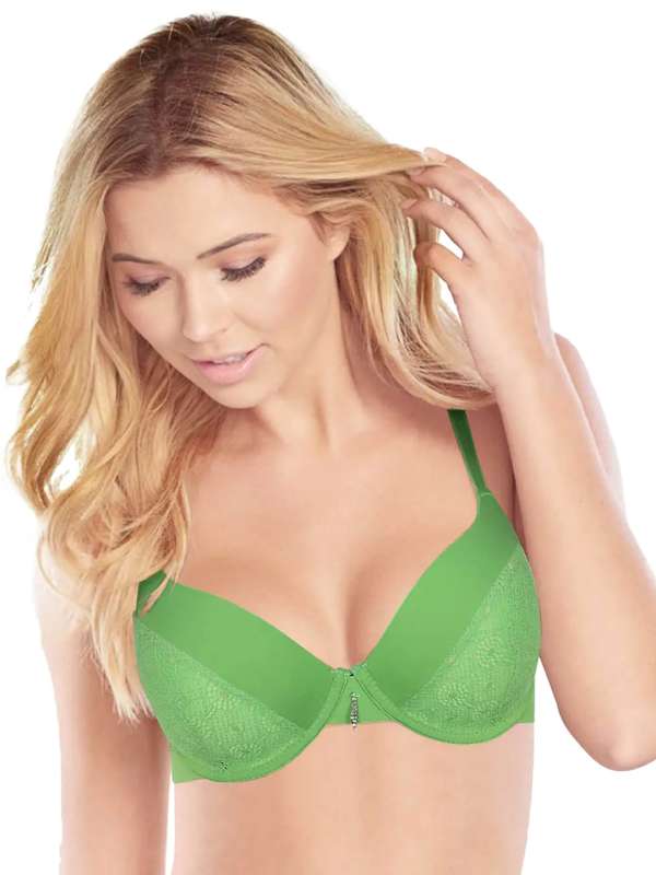 Buy Women's Printed Heavily Padded Underwired Push-Up Bra Green (Best Fit  40B & 40C) Online at Best Prices in India - JioMart.