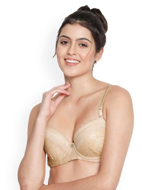Susie Navy Blue Padded Wired Demi Coverage Full Lace Bra