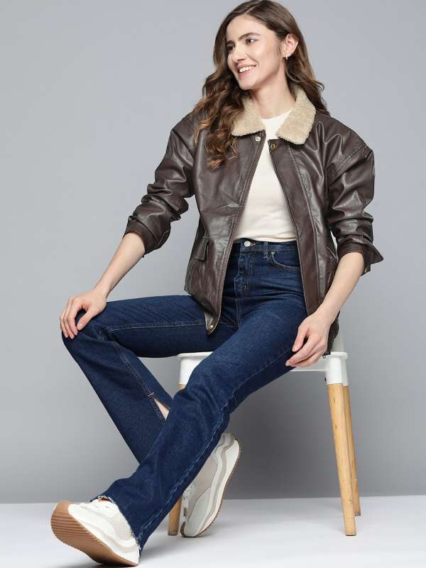 Oversized pu jacket outlet