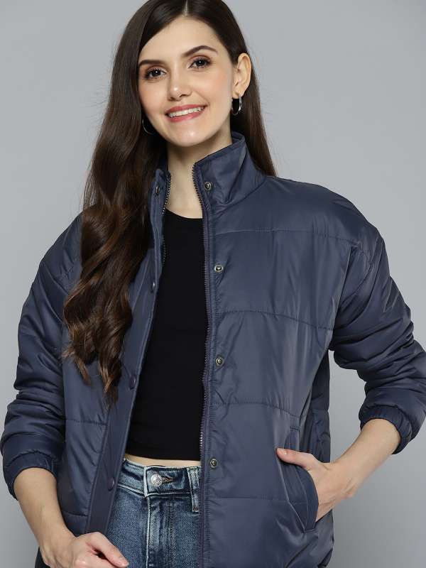 Navy Blue Nude Women Winter Jackets Mast Harbour - Buy Navy Blue Nude Women  Winter Jackets Mast Harbour online in India