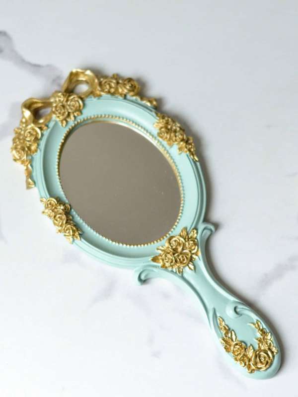 small mirror for desk Vanity Beauty Mirror Handheld Mirror Vintage Hand  Mirror