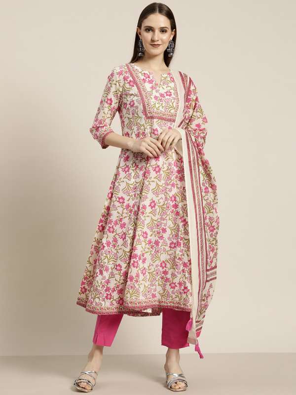 Rain Rainbow Pink Printed Salwar Suit Buy Rain Rainbow Pink Printed Salwar Suit online in India