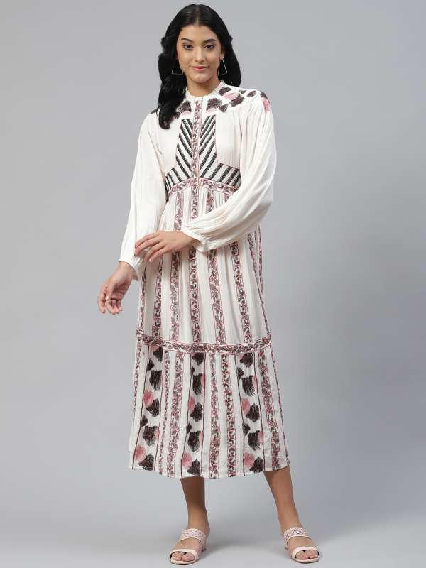 Mark and spencer white dress discount