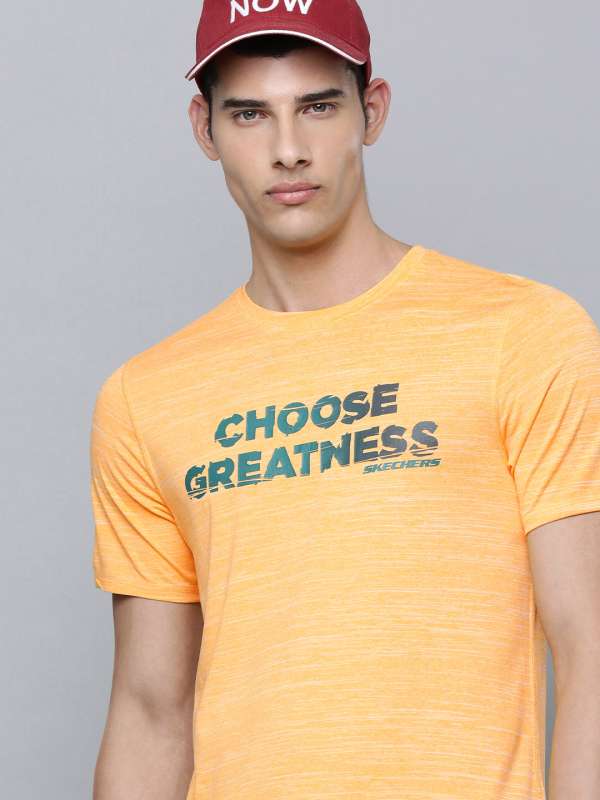 Skechers t hotsell shirt mens orange