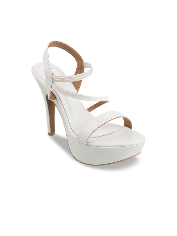 White strappy sales stiletto heels