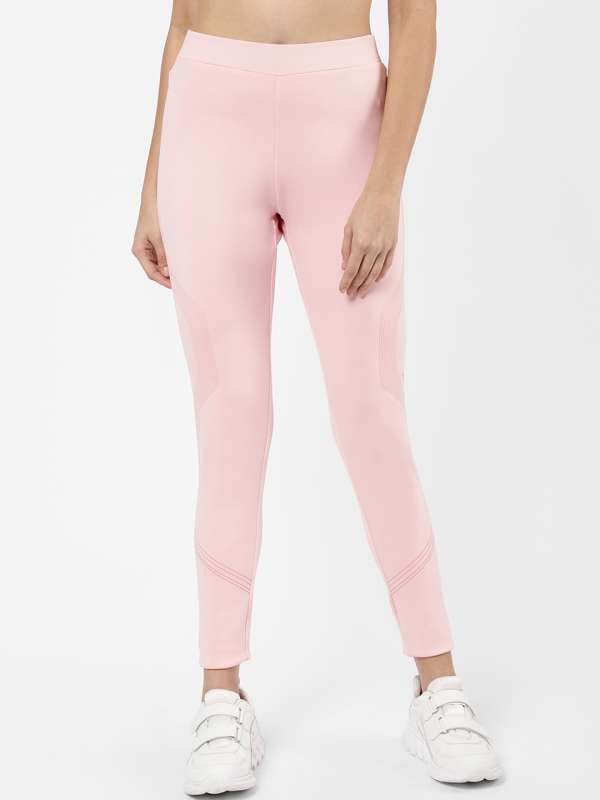 NINTYTHREE Solid Women Pink Tights - Buy NINTYTHREE Solid Women Pink Tights  Online at Best Prices in India