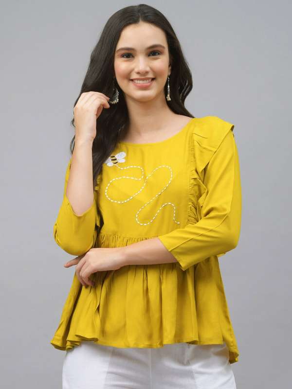 Yellow Top Tops Buy Yellow Top Tops online in India