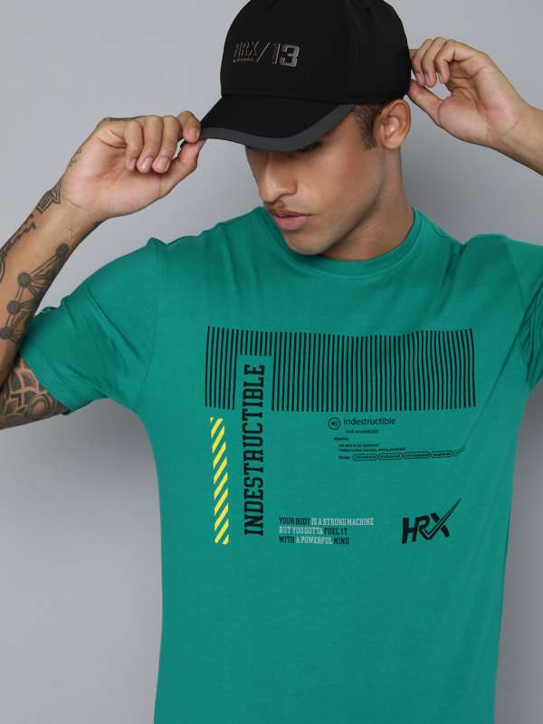 Buy HRX By Hrithik Roshan Men Black Printed Detail Regular Fit