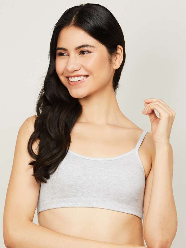 Ginger By Lifestyle Grey Solid Bra - Buy Ginger By Lifestyle Grey