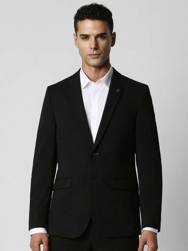 Van Heusen Black Solid Slim Fit Blazer Buy Van Heusen Black Solid Slim Fit Blazer online in India