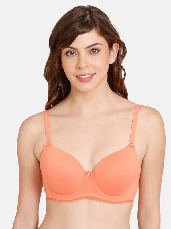 Buy Rosaline Everyday Double Layered Non Wired 3/4th Coverage T-Shirt Bra -  Fuchsia Red at Rs.359 online, Bra online