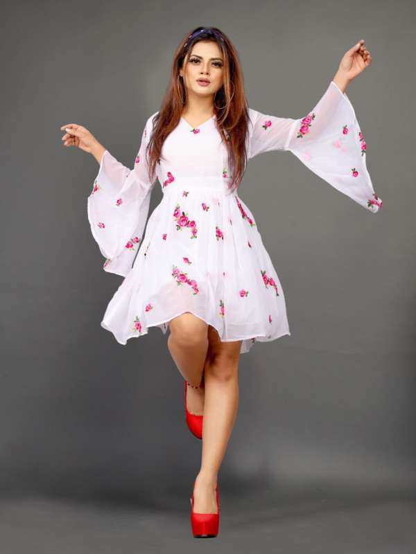 white frock for ladies