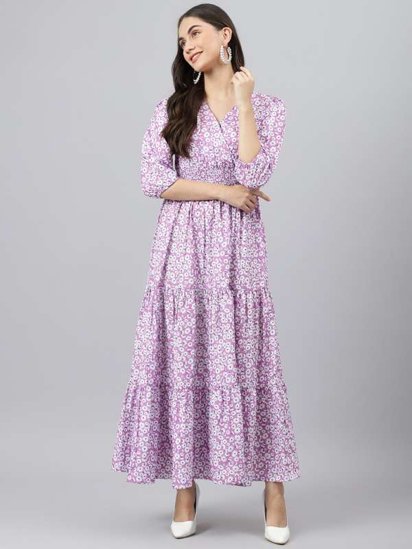 Lavender Printed Maxi Dress 6700122.htm Buy Lavender Printed