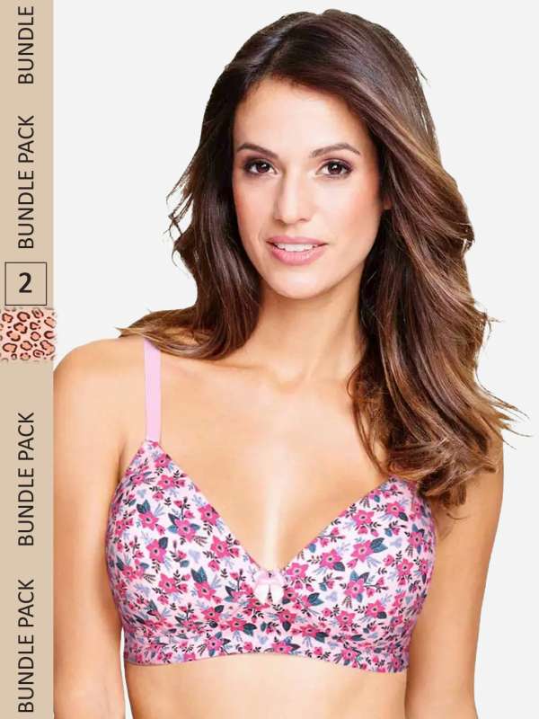 Buy online Pink Cotton Tshirt Bra from lingerie for Women by