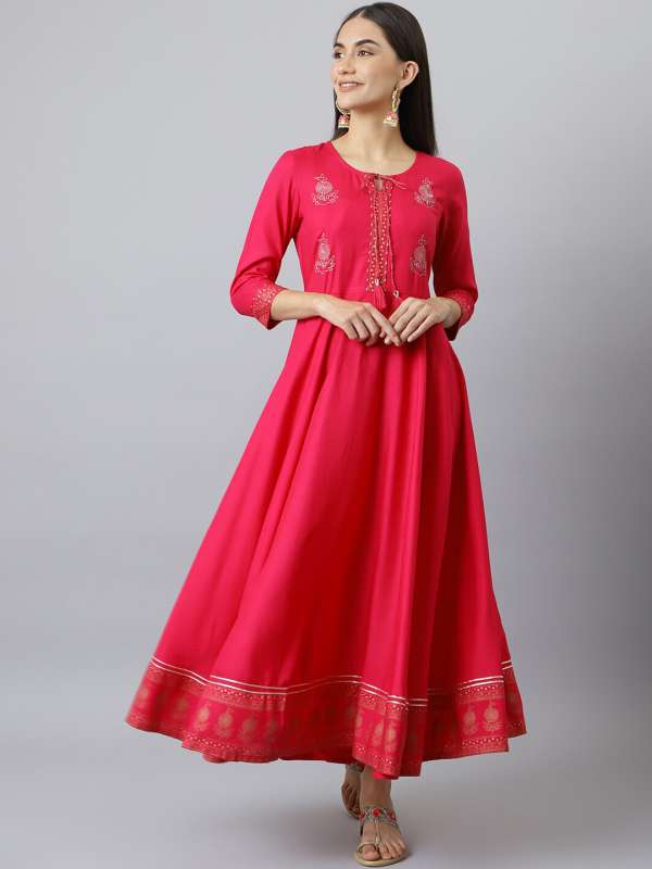 Pink Anarkali Buy Trendy Pink Anarkali Online in India Myntra