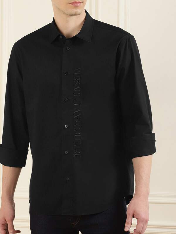Versace Denim Versace Women Sun Print Floral Shirt Black for Men Women Mens Clothing Mens Shirts Casual shirts and button-up shirts 