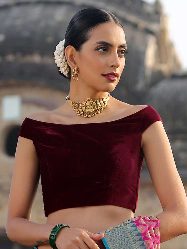 Velvet Saree Blouse - Buy Trendy Velvet 