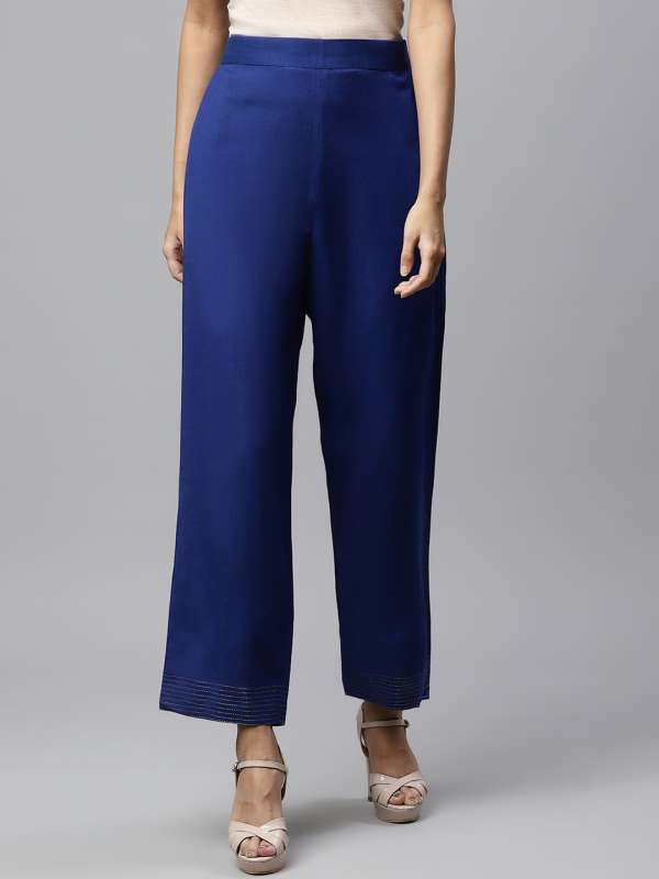 Buy Mens Light Blue 100 Linen Pants Online In India