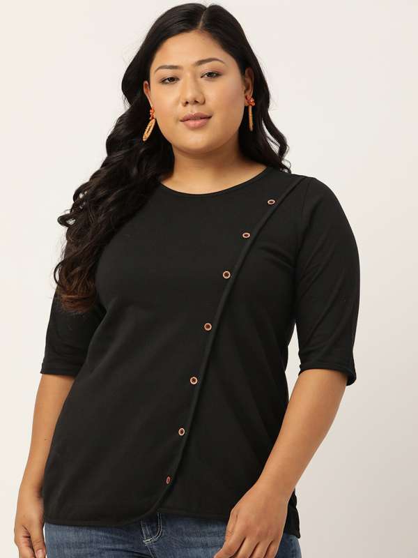 Buy theRebelinme Plus Size Womens Black Solid Color Straight Fit
