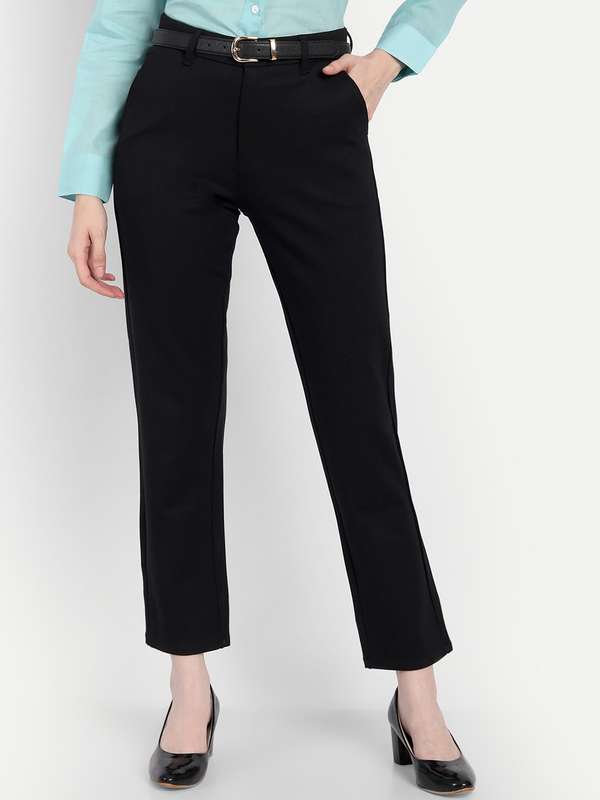 black formal trousers women's