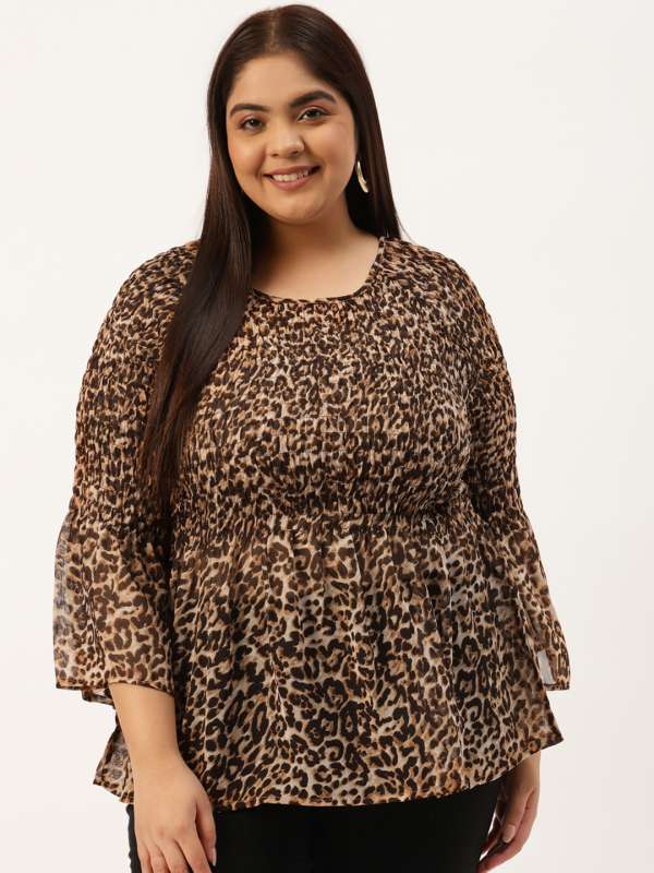 animal print blouse size 20