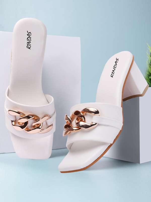 White gold sandals discount