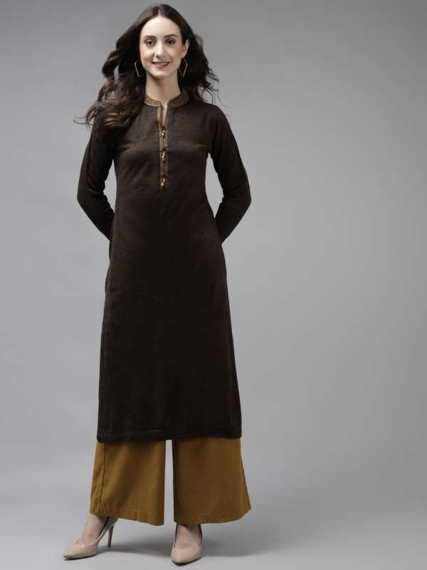 Woolen kurtis online myntra new arrivals