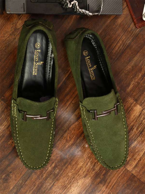 Green cheap loafer shoes