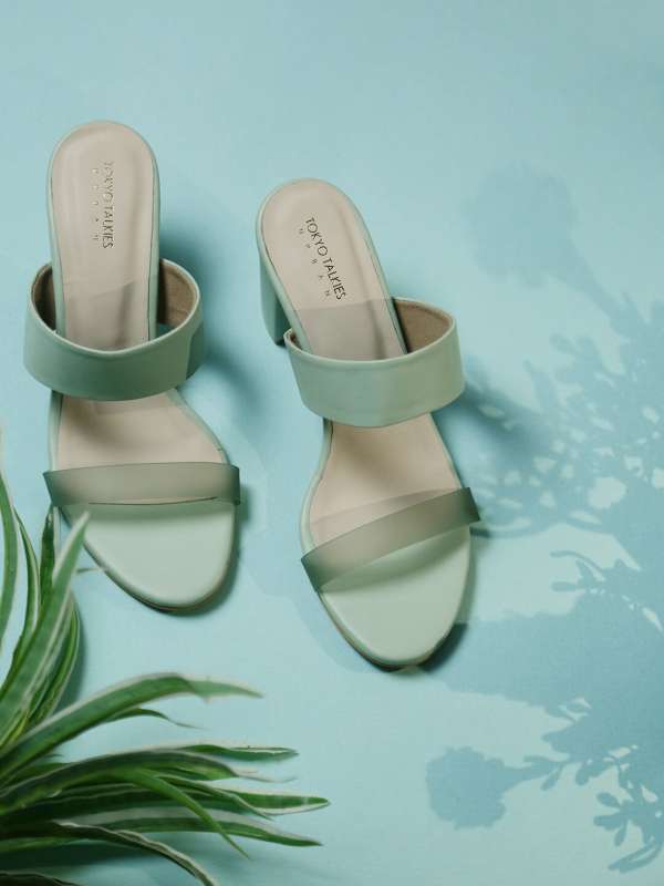 Teal sandal heels sale