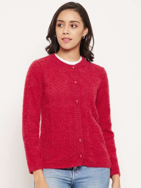 Madame Red Solid Sweater Buy Madame Red Solid Sweater online in