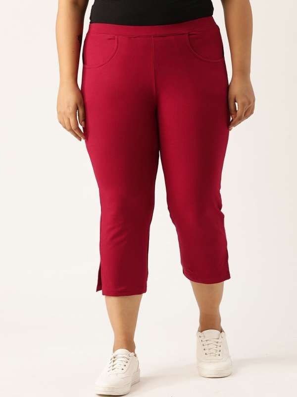 Macrowoman W-Series Women Red Capri - Buy Macrowoman W-Series Women Red  Capri Online at Best Prices in India