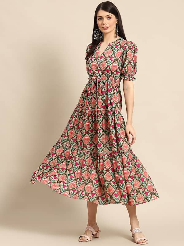 Pure Cotton Printed Long Maxi Gowns for Women-hkpdtq2012.edu.vn