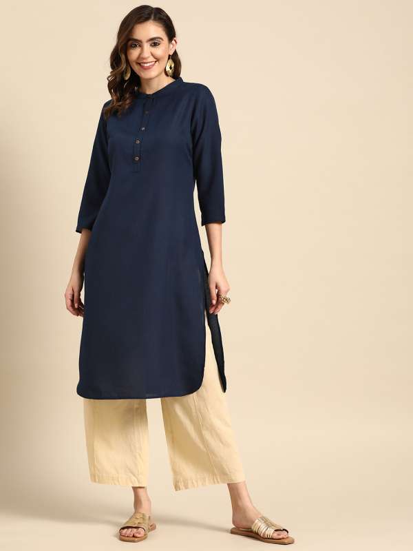 Navy blue kurtis hotsell