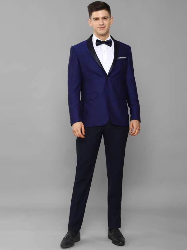 Navy Blazer with Navy Floral Pants Outfits For Men (2 ideas