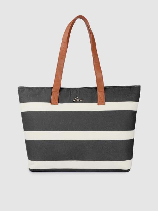 Striped handbags online clearance