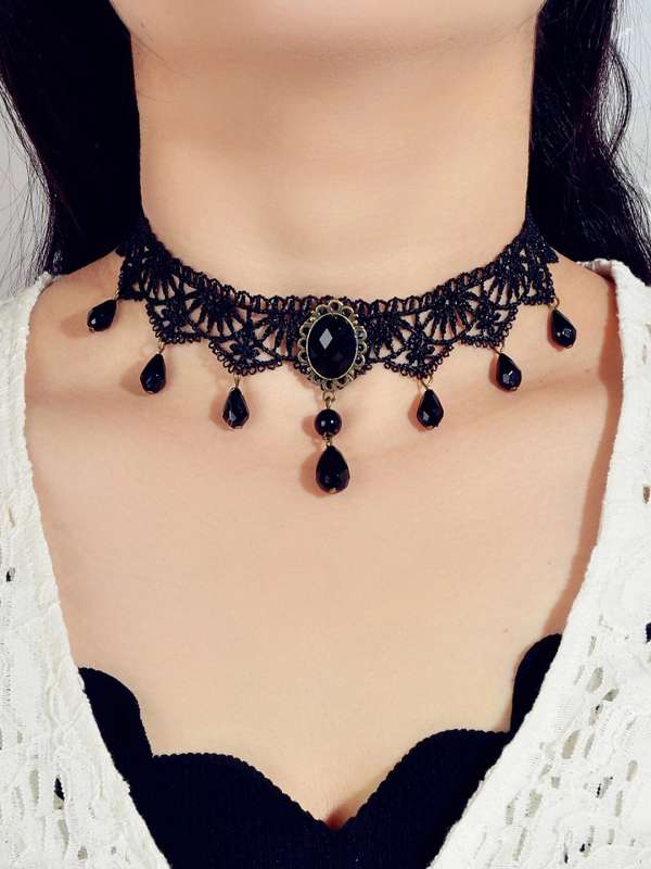 Yellow Black Necklace Buy Yellow Black Necklace online in India