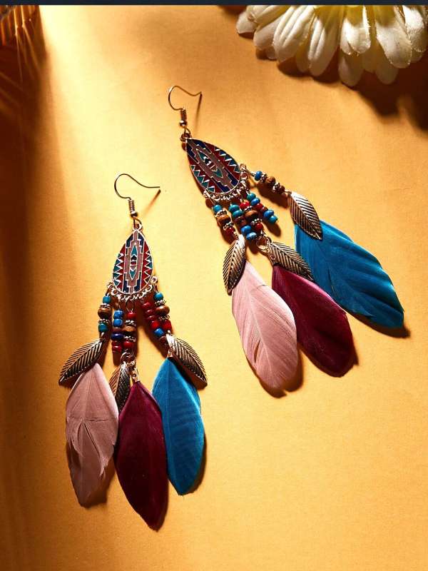 Feather earrings myntra best sale