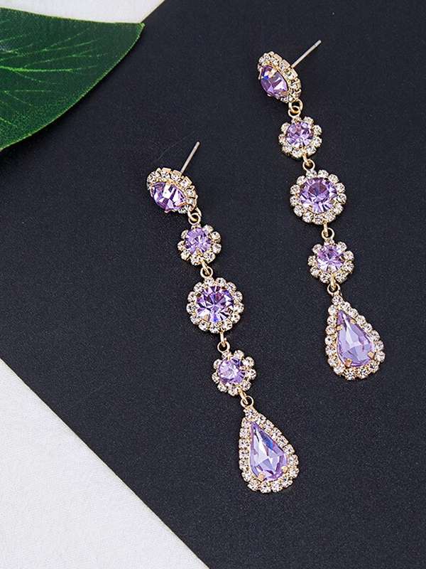 Earrings for purple dress shop
