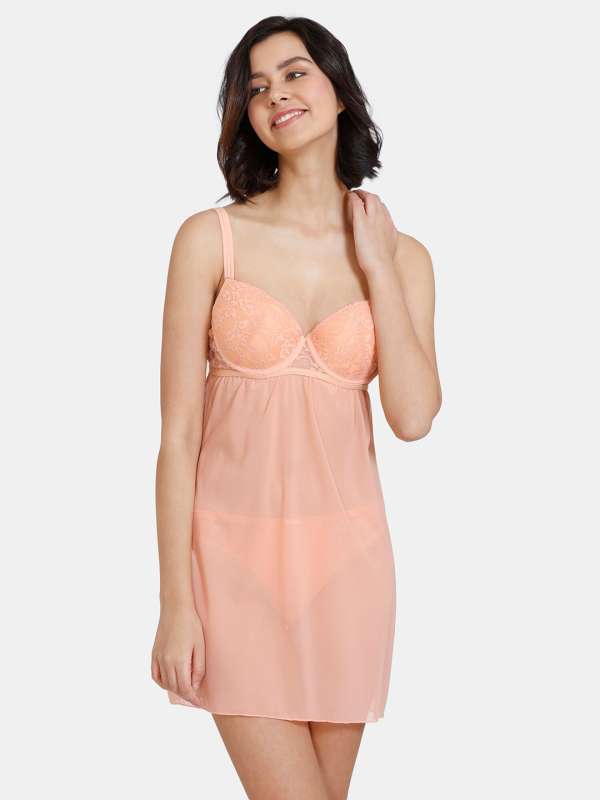 Orange Off White Women Lingerie Nightwear Zivame - Buy Orange Off