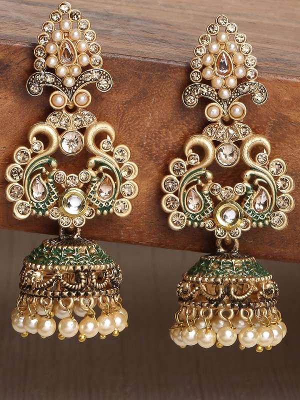 Peacock green earrings store