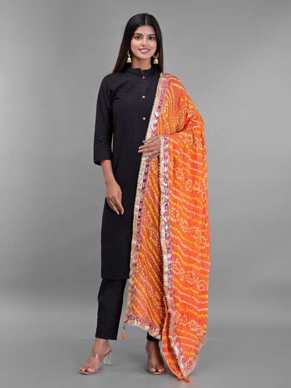 Orange Dupatta Buy Orange Dupatta online in India