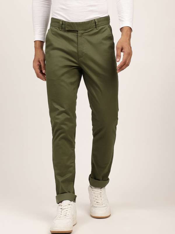 Romano Mens Solid Olive Green Cotton Jogger Pants Track Pants  Amazonin  Fashion