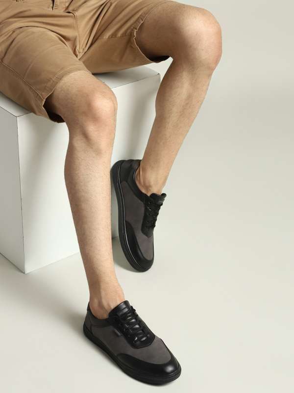 Leather sports shoes online clearance