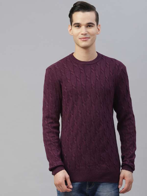 Men Purple Sweaters - Buy Men Purple 