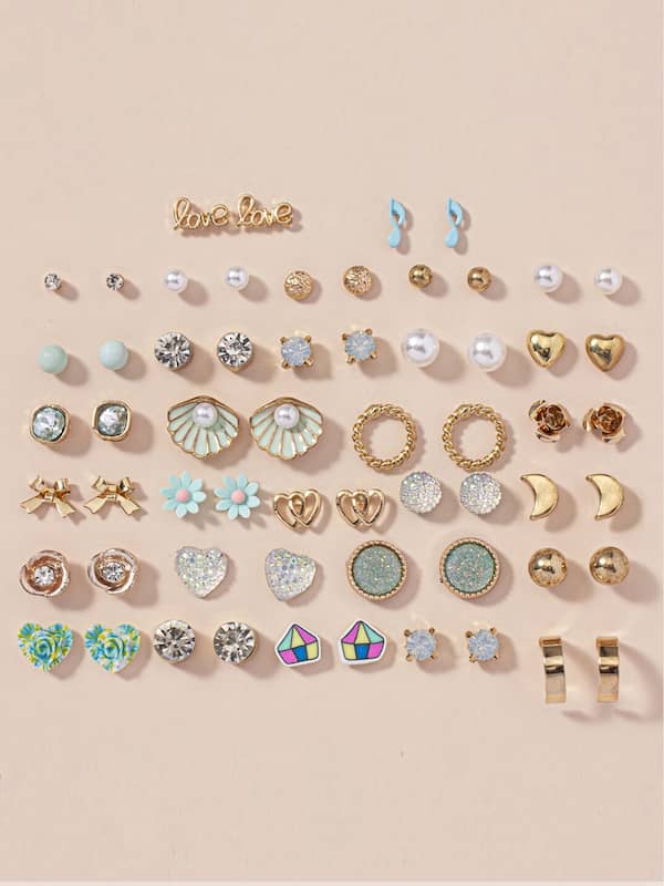 Branded Silver American Diamond Stud Earrings for girls - Dazzle Accessories-hoanganhbinhduong.edu.vn